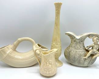 Vintage Rossini Old Chase Japanese Pitcher, Lenox Vase, Creamer From Ireland & Double Vase
Lot #: 103