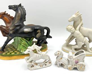 4 Horse Figurines By Wales China & From Germany & Japan
Lot #: 96