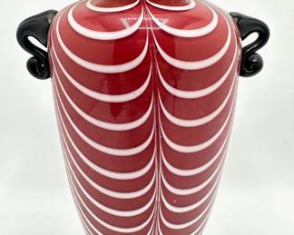 Vintage Hand Blown Glass Striped Vase
Lot #: 13