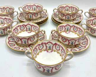 Vintage Haviland & Co Limoges France Double Handled Tea Cups & Saucers (service For 8)
Lot #: 36
