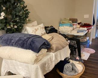 Clean linens - including blankets, towels, sheets, pillows, throws and more