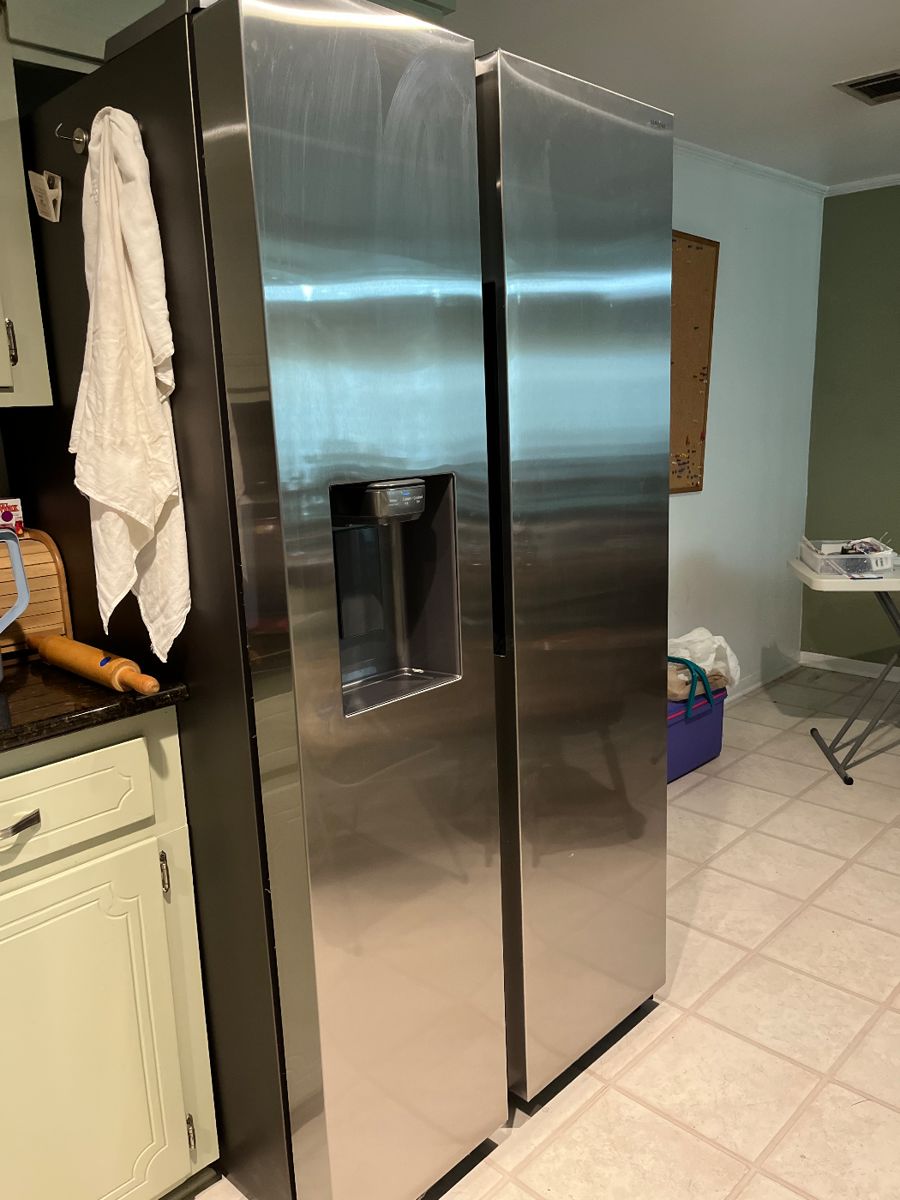 Samsung Side by Side Stainless Steel Refrigerator - 
 ONLY ONE YEAR OLD!!!!