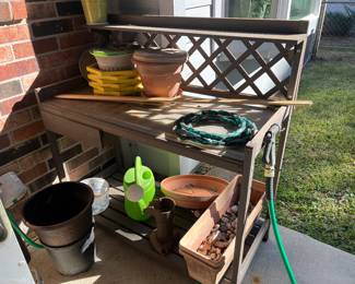 Plant Potting Table w/Accessories