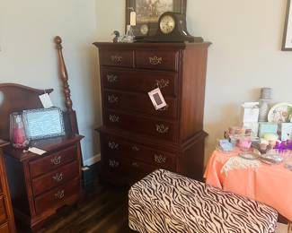 American DrewChest of Drawers, Queen Headboard, Nightstand