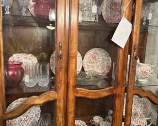 Rose Chintz by Johnson Brothers 2 Sets of 6 Place Settings, Serving Pieces sold separately, Cristal ‘d Arque Crystal