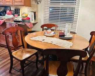 Two Tone Wood, Made in Canada Kitchen Table and Chairs