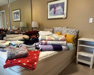 Quilts, Magnolia Comforter, Throws and Pillows (Bedroom #1)