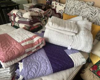 Quilts, Magnolia Comforter, Throws and Pillows (Bedroom #1)