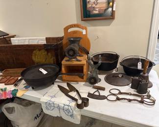 Meat grinder, cast iron…(downstairs)