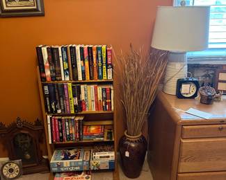 Books, Oak File Cabinet (Bedroom 2)