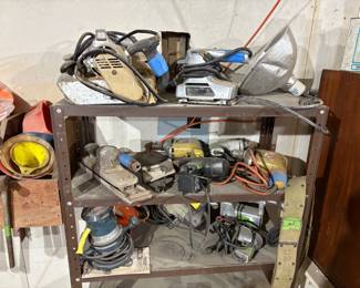 LOTS OF HANDHELD ELECTRIC POWER TOOLS