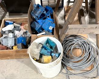 A NICE SELECTION OF ELECTRICAL HOUSE PARTS, ROMAX AND MORE.