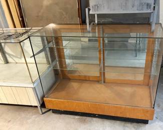 ANTIQUE GLASS DISPLAY CASES
