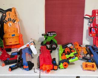 PLENTY OF NERF GUNS TO CHOOSE FROM.