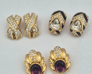 33 ChristianDiorCrystalEarringTrioRead