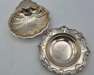 5 TwoSterlingSilverNutTrinketDishesOneGorham