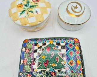 30 PorcelainLiddedTrinketBoxesTiffanyMikasaLizClaiborne