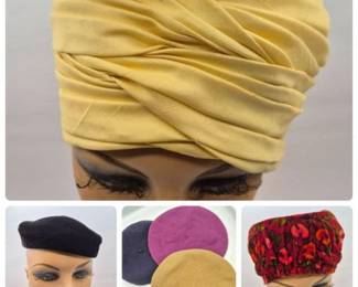 50 VintageHatsLinenVelvetandWoolFrederickNelson