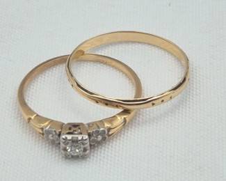 26 14kGoldDiamondEngagementRing10kGoldBand