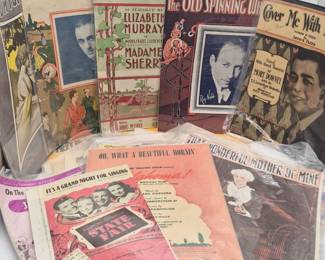 97 AntiqueVintagePianoSheetMusicCollection