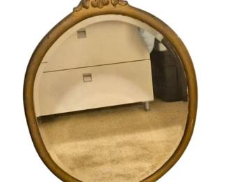 29 AntiqueBeveledMirrorPaintedWoodFrame