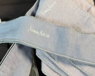 This lot features a stunning set of flatware by Christofle for Neiman Marcus. Each piece is beautifully marked as shown in photos, accompanied with Neiman Marcus covers, and housed in a vintage flatware box for safe storage. Christofle was founded in Paris in 1830 by Charles Christofle, who gained a reputation for his innovative silver plating technology and became a purveyor to the French court. The company grew significantly, supplying its flatware to royalty and even making its mark at international exhibitions, earning awards until at least 1937. Key moments in its history include acquiring the patents for electroplating in 1842, creating the America flatware collection in 1933, and introducing the Aria collection in 1985. 
This set includes two (2) large spoons, one (1) server, one (1) large fork, three (3) knives, twelve (12) big spoons, twelves (12) big forks, twelve (12) standard spoons, and eight (8) standard forks.