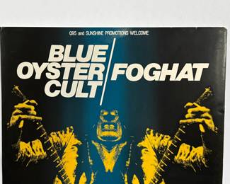 This lot features a concert poster advertising a performance by Blue Öyster Cult and Foghat circa October 24th, 1981 at Market Square Arena with special guest, Whitford St. Holmes. This poster measures, 22.5” H x 17” W.
