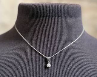 This lot features a stunning necklace and pendant by Judith Jack with a total approx. weight of 3.00 grams and measures, 17”. Marked on pendant and clasp as shown in photos. Judith and Jack Rosenberg founded the jewelry maker in 1969. In 2001, the company was sold to the Jones Group and hasn’t been an active brand since. During its heyday, Judith Jack was best known for its sterling silver marcasite jewelry inspired by the Art Deco and Art Nouveau styles.
