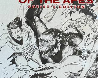 This lot features a publisher’s proof of Joe Kubert’s Tarzan of the Apes Artist’s Edition from IDW Publishing. These books were put out as a limited edition, signed, and mnumbered remarqued edition of the graphic novel. This one in particular is an unsigned publisher’s proof in the original box, in excellent condition. A rare find!
