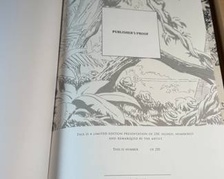 This lot features a publisher’s proof of Joe Kubert’s Tarzan of the Apes Artist’s Edition from IDW Publishing. These books were put out as a limited edition, signed, and mnumbered remarqued edition of the graphic novel. This one in particular is an unsigned publisher’s proof in the original box, in excellent condition. A rare find!
