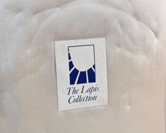 This lot features a vintage silver lapis modernist set including a hinged bib necklace, a bracelet, and earrings. Marked .970 silver with a total approx. weight of 51.89 grams. The necklace measures 16”, bracelet 8”, and earrings 1.5” H.
