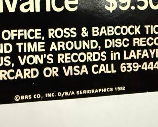 This lot features an original concert poster for the rock band Loverboy with special guest, Prism at the Market Square Arena circa 1982. This poster measures, 22.5” H x 17” W. Loverboy was a popular Canadian quintet in the 1980s, known for multi-platinum albums and hit singles like "The Kid Is Hot Tonight" and "Working for the Weekend".
