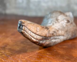 This lot features what appears to be an African Guro "Jackal" mask from the Ivory Coast that measures, 13” H x 6.5” W x 4” D.
