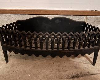 Vintage cast iron fireplace grate