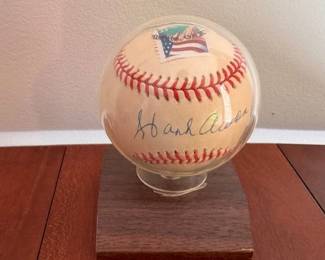 Hank Aaron signed baseball