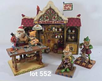 Jim Shore Santa's workshop 4 piece set