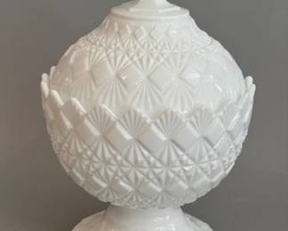 Milk glass candy dish