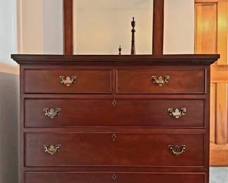 Vintage Chippendale chest with mirror, reproduction
