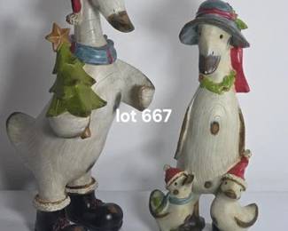 Christmas ducks, one of several lots in this auction