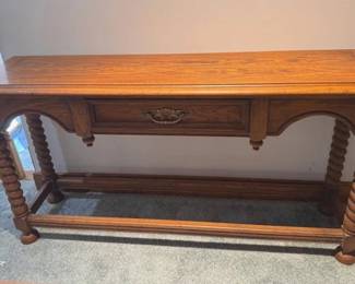 Oak sofa table