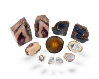 19 LargeAgateBookendPairMixedAgateSlicesCollection