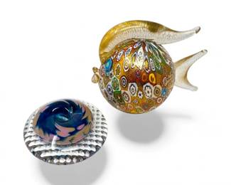 84 MuranoGlassPufferFishFigurinePeterPattersonPaperweight