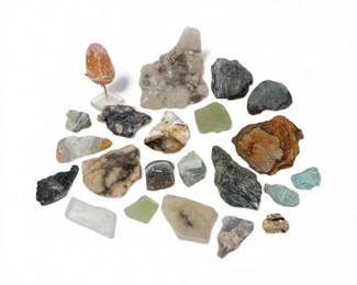 37 MixedMineralRockSpecimenLot20PiecesVariousTypesSizes