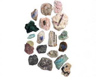 81 18PcsMixedMineralLotTourmalineAmazoniteApatiteLapis