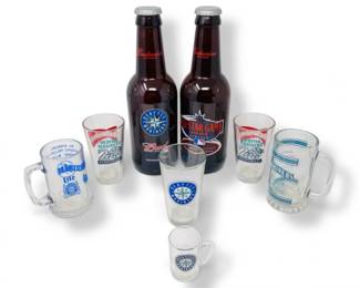 61 SeattleMarinersBeerGlassesBudweiserCommemorativeBottles