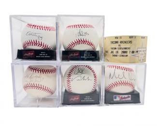 47 SignedBaseballsFlahertyAvlasGonzalesRoeSaundersMumba