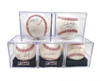 34 5SignedBaseballsFranklinBayKellyHeilmanKotchman