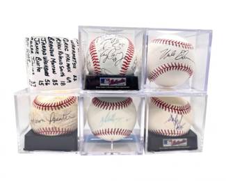 43 5SignedBaseballsMLBPlayersinclSpring09MultiSignBall