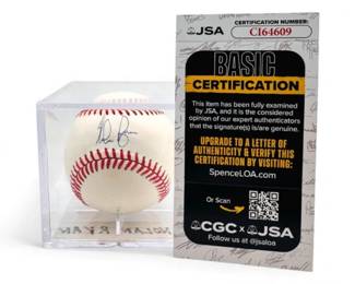 2 NolanRyanSignedBaseballwJSACOADisplayCase