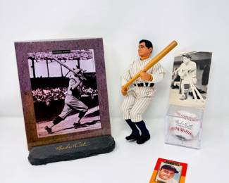 56 BabeRuthCollectibleLotTalkingFrameBaseballFigure